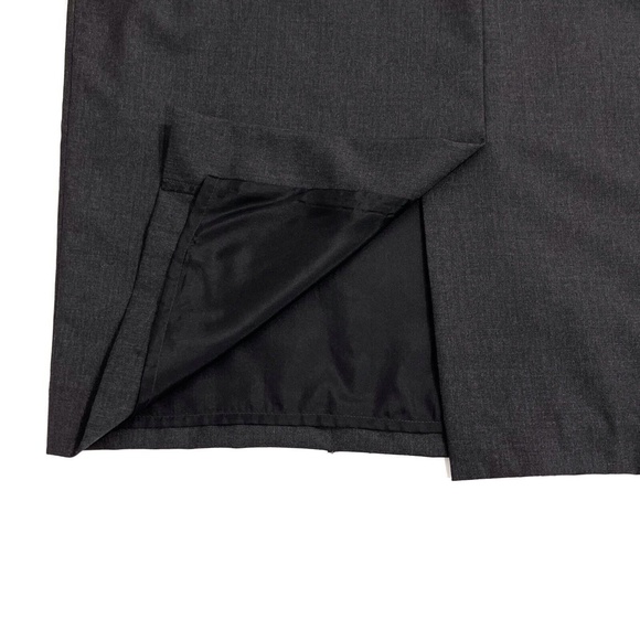 Morgane Le Fay Women’s Size Large Dark Grey 100% Wool Made in USA Pencil Skirt - Picture 12 of 12